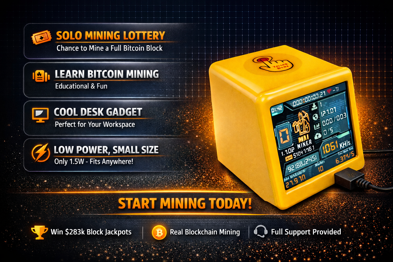 Bitcoin Lottery Solo Miner - Mini TV case